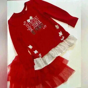 LITTLE LASS FESTIVE RED KIDS MATCHING SET SIZE 8